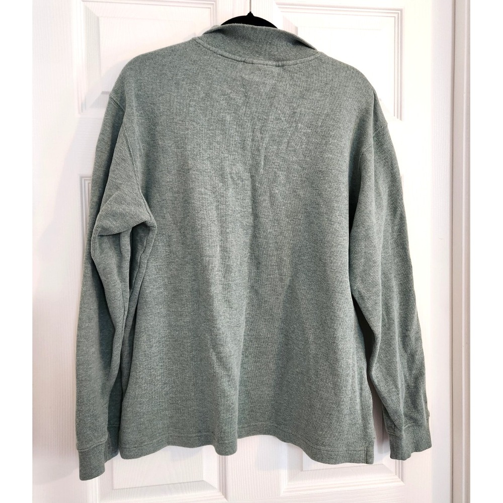 Rodd & Gunn Mens M Sage 100% Australian Cotton 1/4 Zip Sweatshirt Dog Logo - Picture 4 of 4